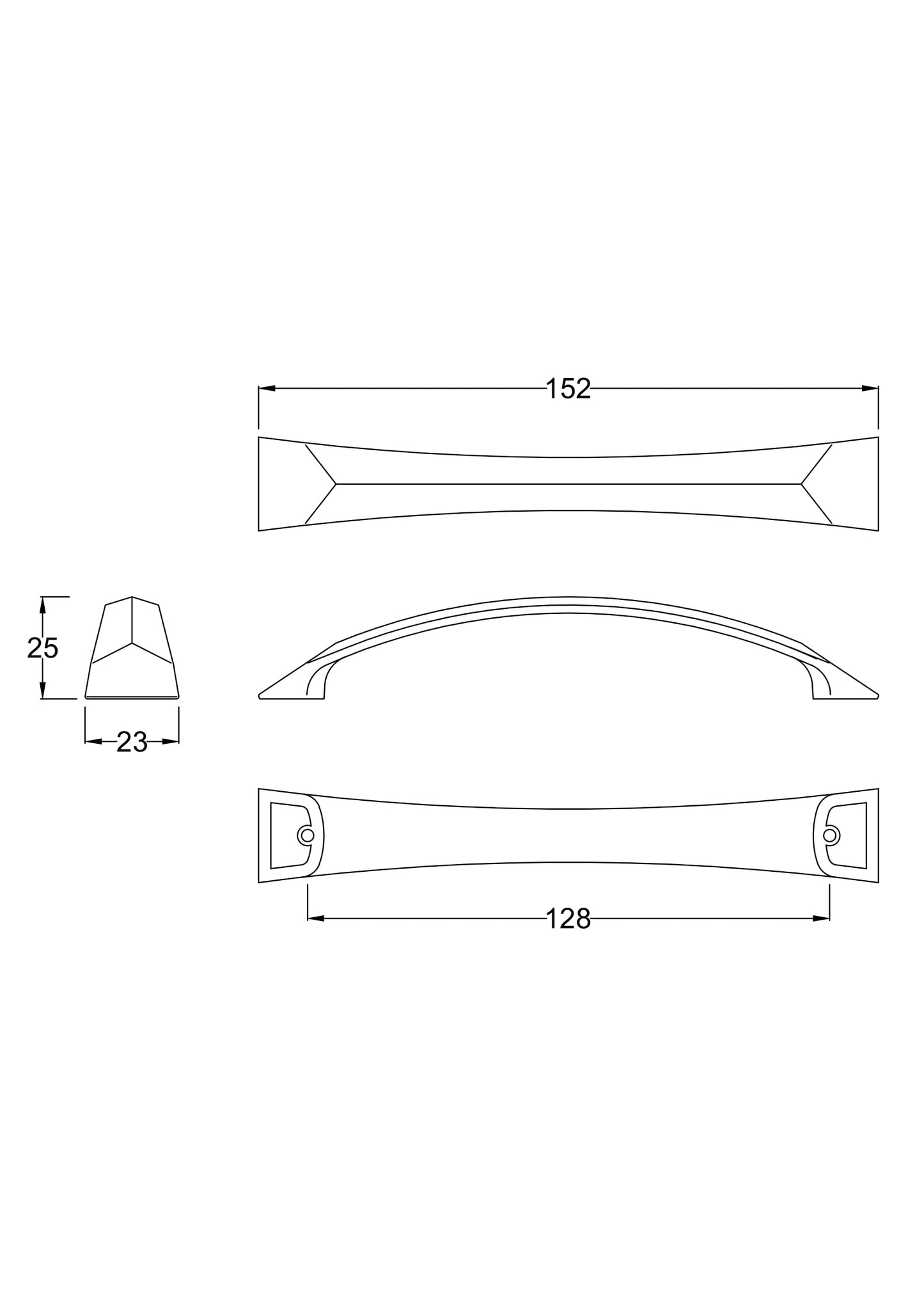 Bow Handle 128mm