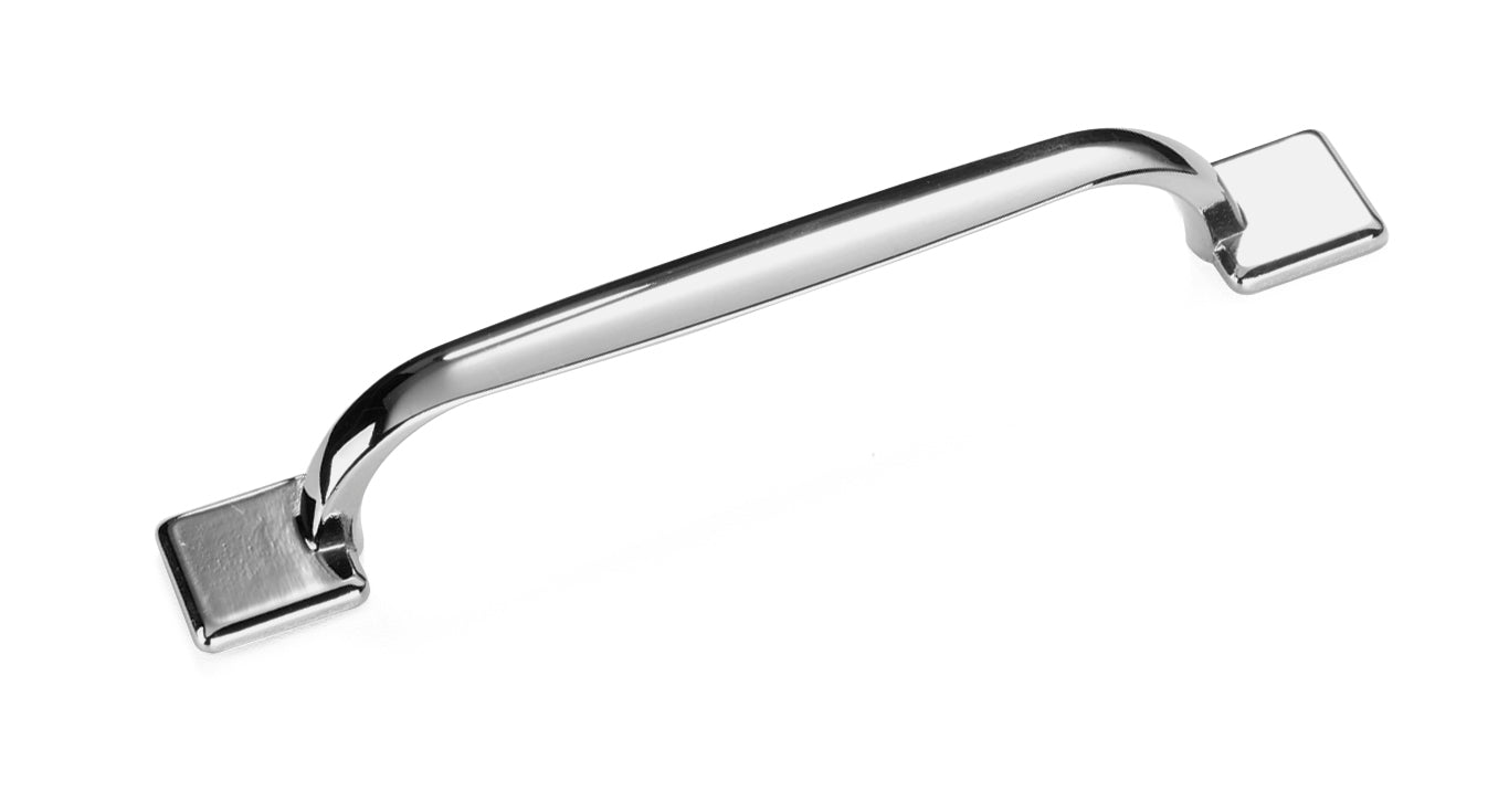Handles Square Strap Chrome Handle 128mm Centres