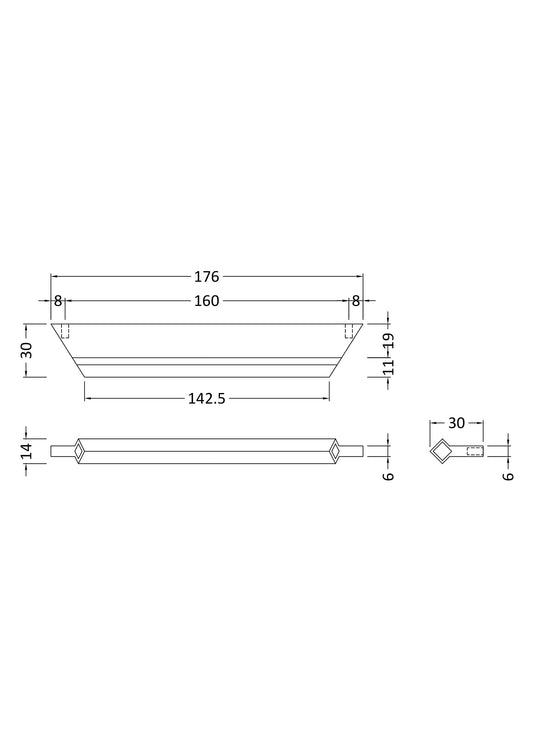 Handles Profile Handle 160mm Centres