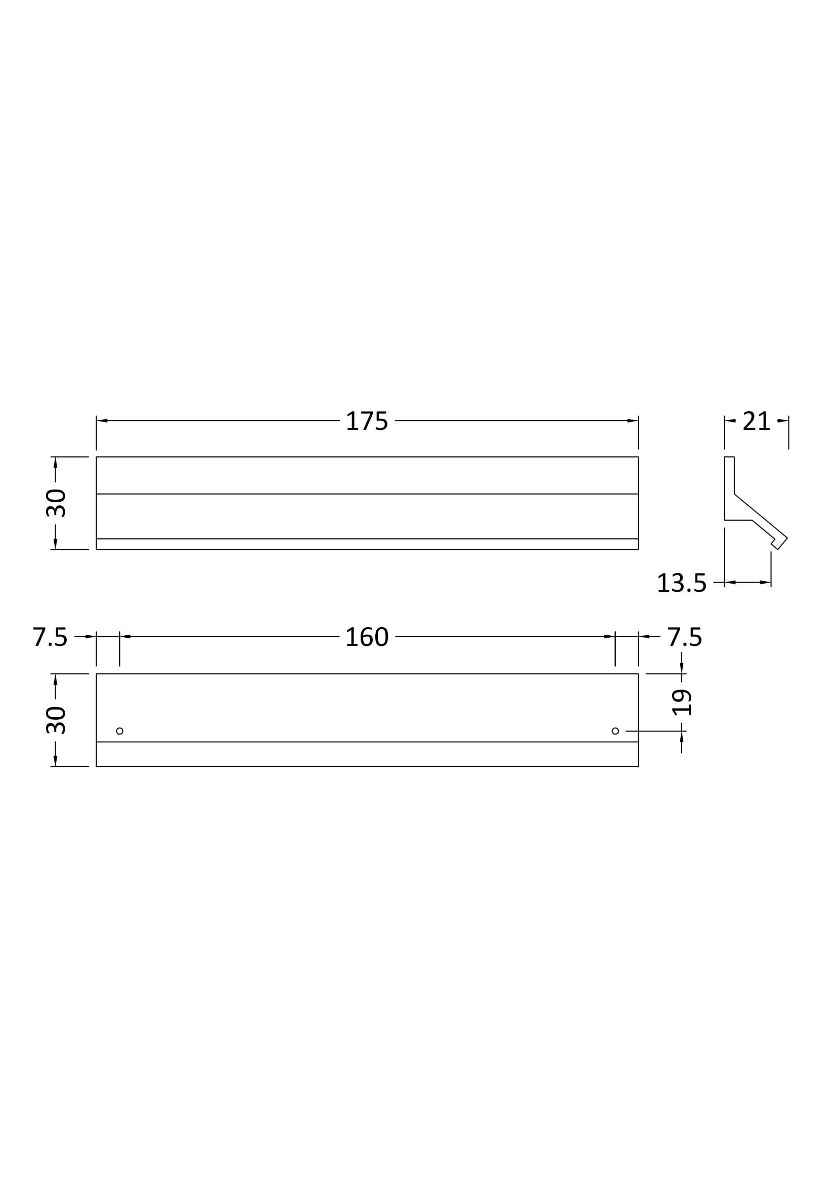 Handles Profile Handle 160mm Centres