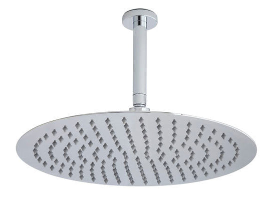 Hudson Reed Fixed Heads 400mm Chrome Ceiling Mounted Shower Head With Arm