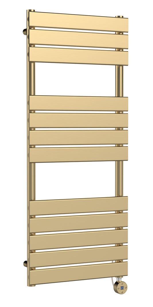 Electric Square Flat Towel Rail with 12 Bars, 1213mm x 500mm