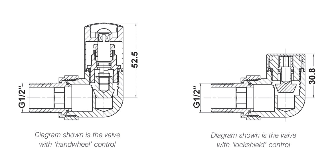 Corner Radiator Valve Pack (Pairs)