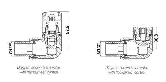 Corner Radiator Valve Pack (Pairs)