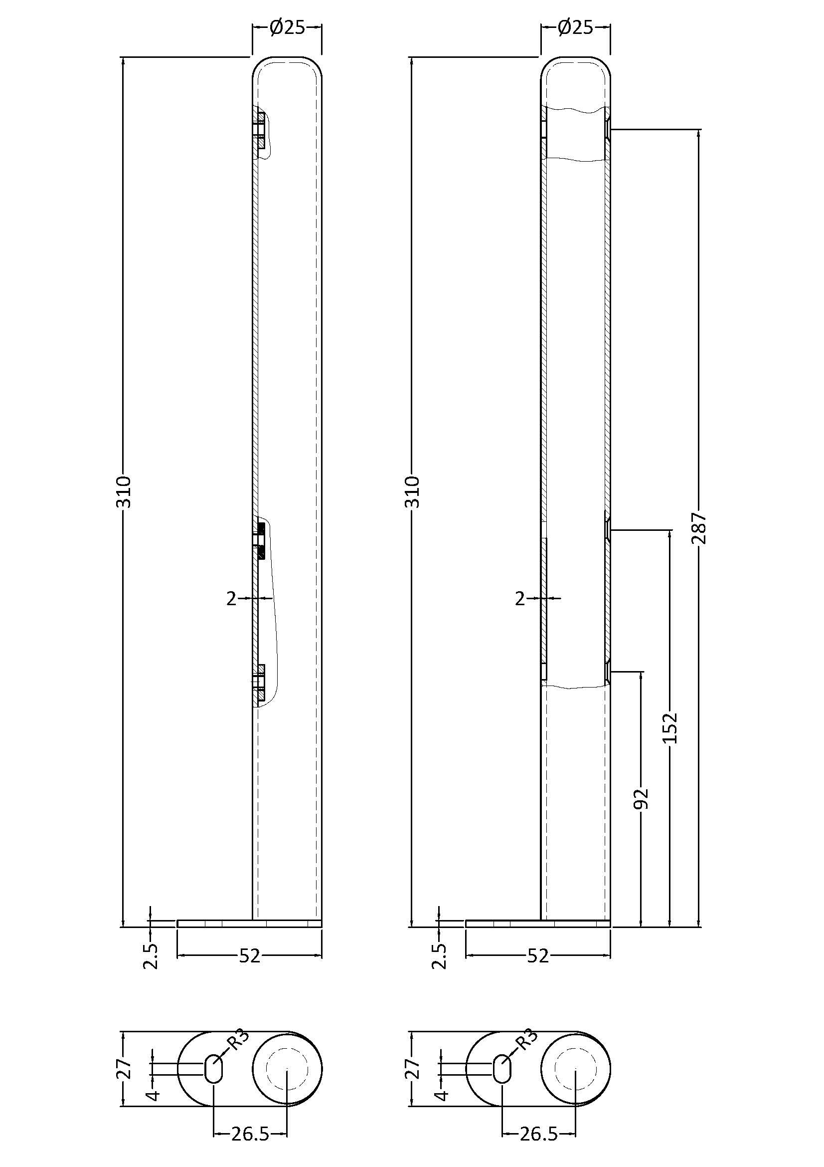 Floor Mounted Legs