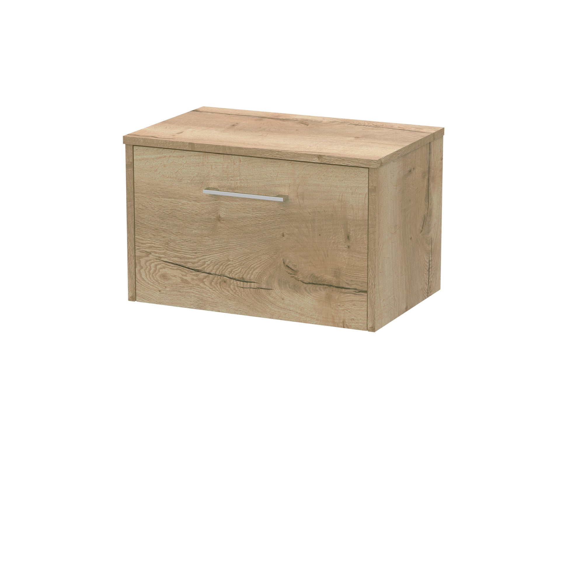 Hudson Reed Juno 600mm Wall Hung Single Drawer Vanity Unit With Worktop & Handle