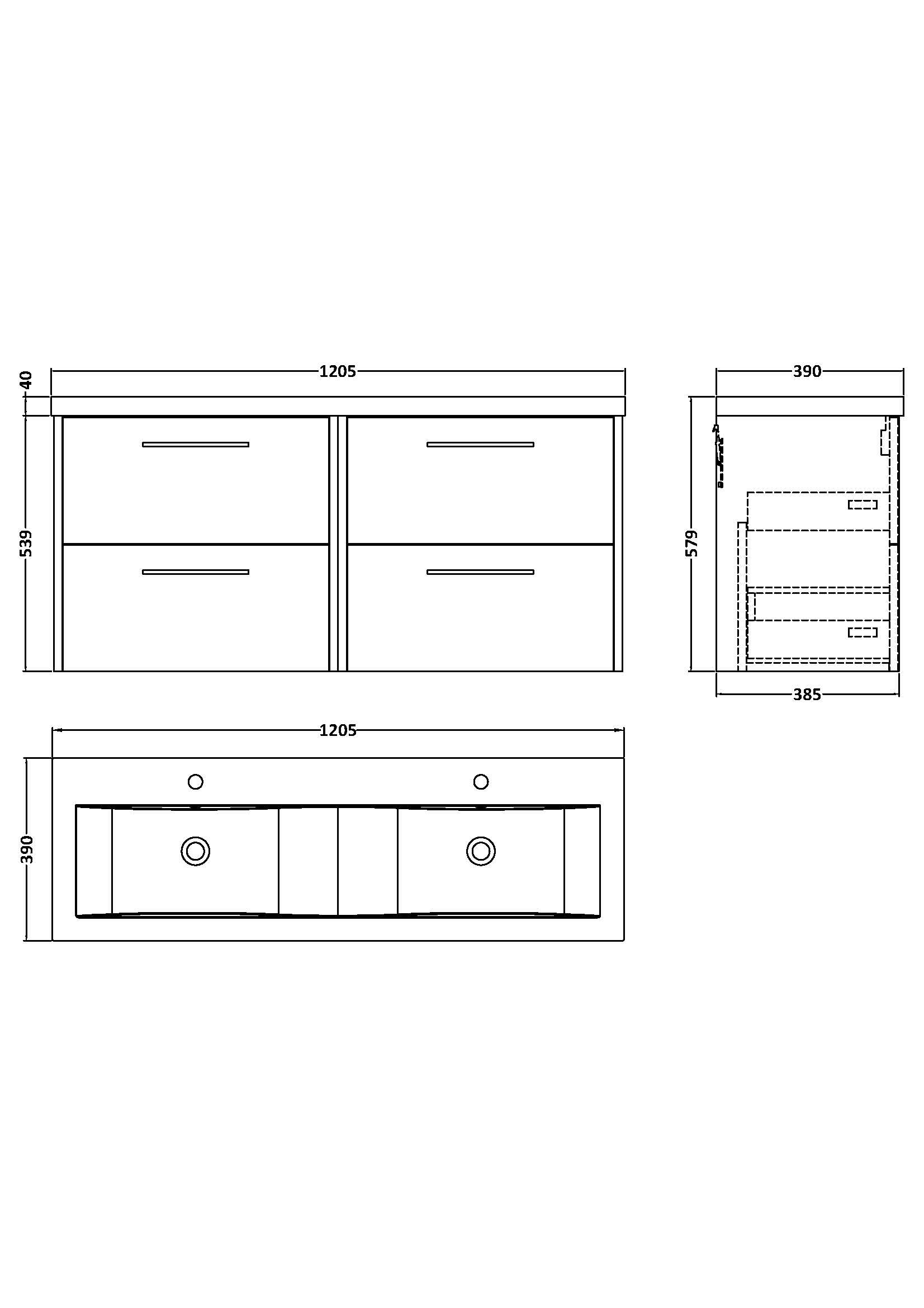 Hudson Reed Juno 1200mm Autumn Oak Wall Hung Vanity Unit Double Basin with Soft-Close Doors