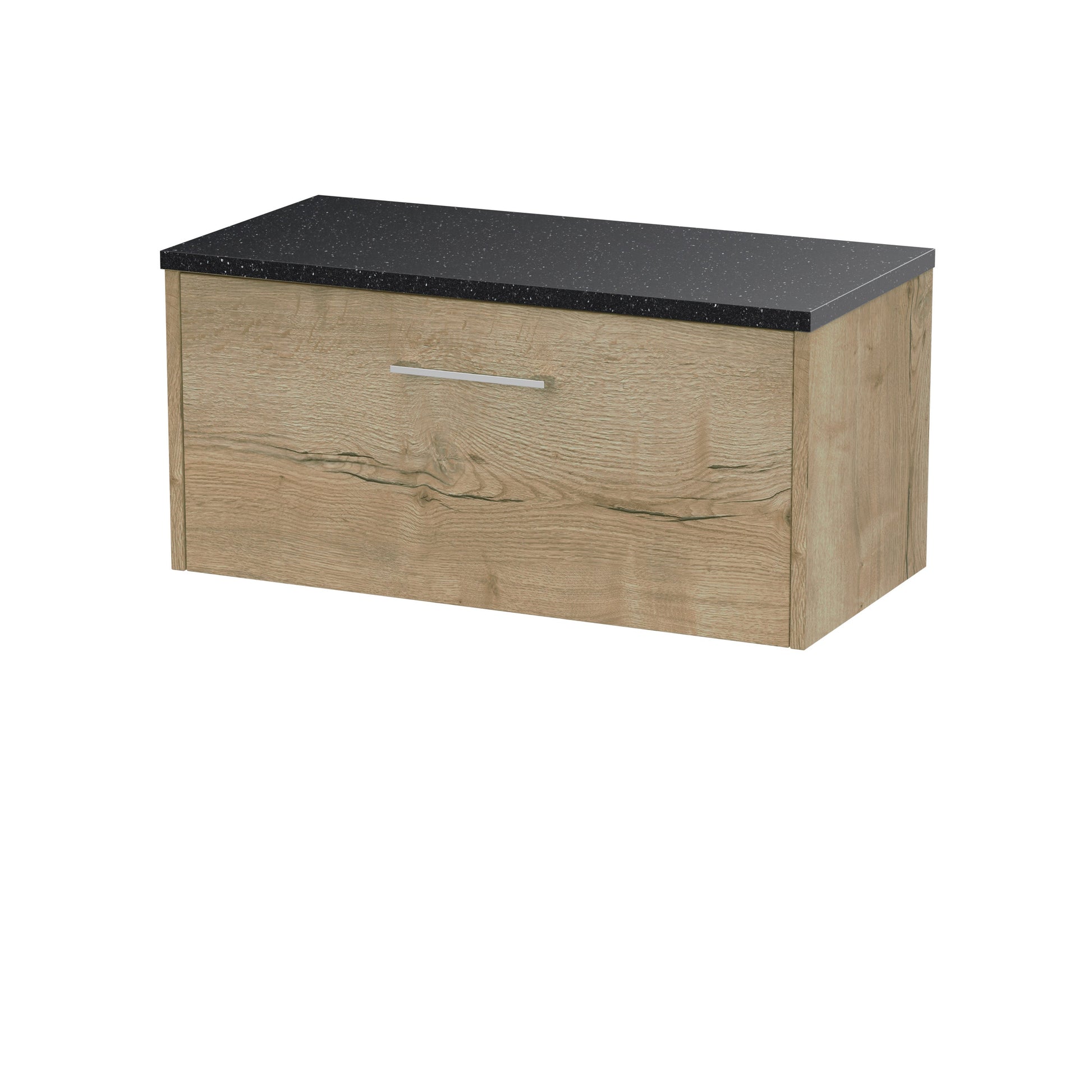 Hudson Reed Juno 800mm Autumn Oak Wall Hung Vanity Unit With Laminate Top