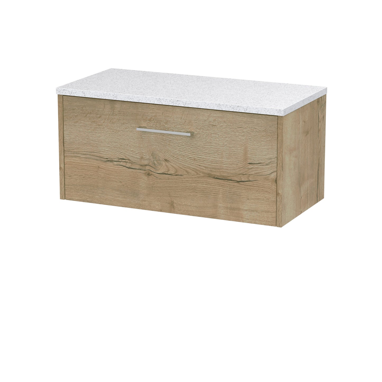 Hudson Reed Juno 800mm Wall Hung Single Drawer Vanity Unit With Laminate Worktop