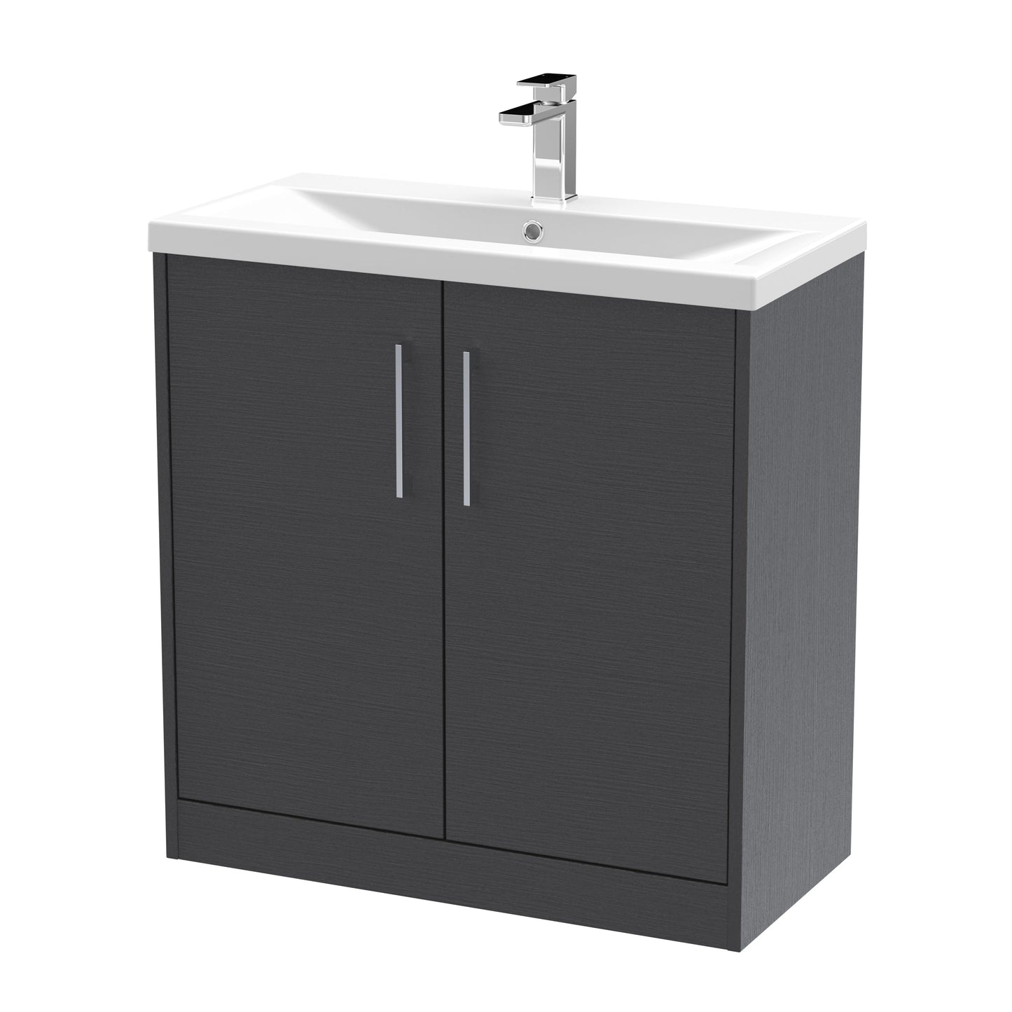Hudson Reed Juno 800mm Floor Standing 2-Door Vanity Unit with 1 Tap Hole Basin