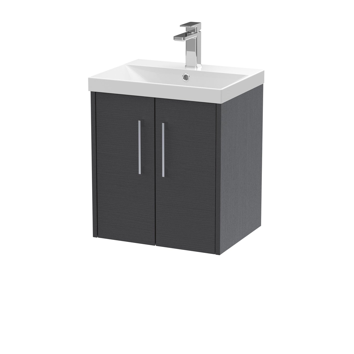 Hudson Reed Juno 500mm Wall Hung 2-Door Vanity Unit with 1 Tap Hole Basin