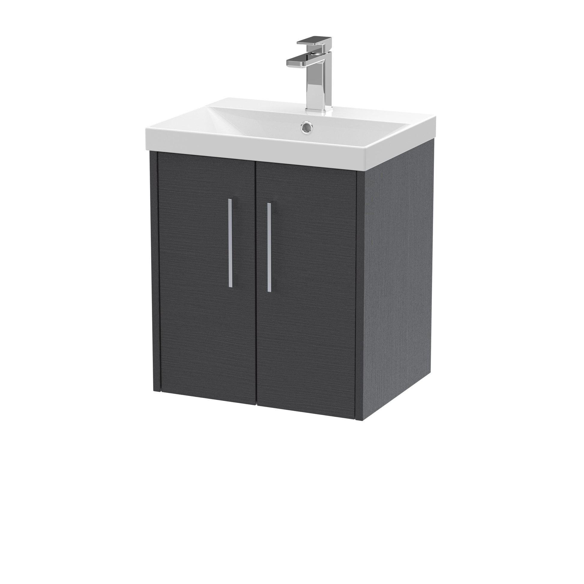 Hudson Reed Juno 500mm Wall Hung 2-Door Vanity Unit with 1 Tap Hole Basin