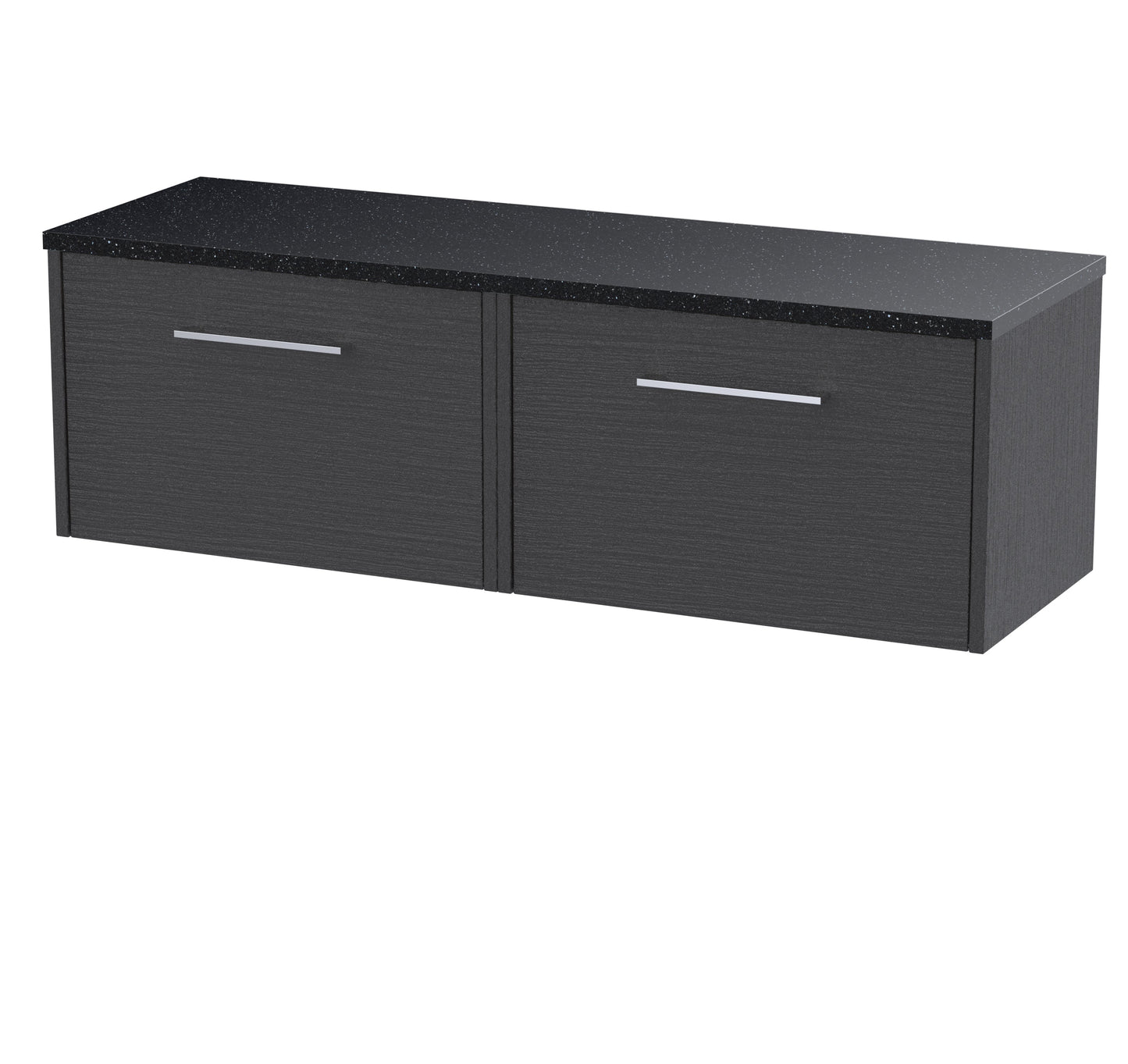 Hudson Reed Juno 1200mm Wall Hung 2-Drawer Vanity Unit With Laminate Worktop & Handles