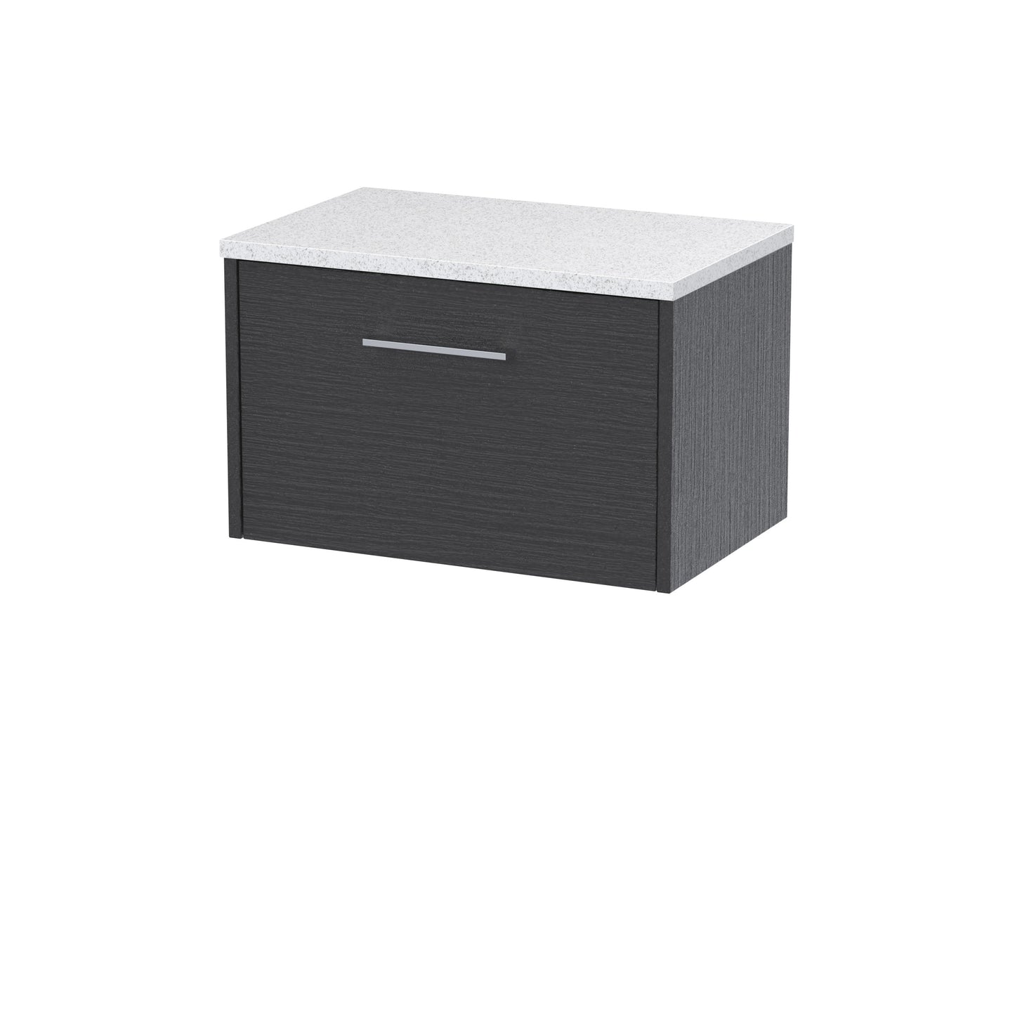 Hudson Reed Juno 600mm Wall Hung Single Drawer Vanity Unit With Laminate Top & Handle