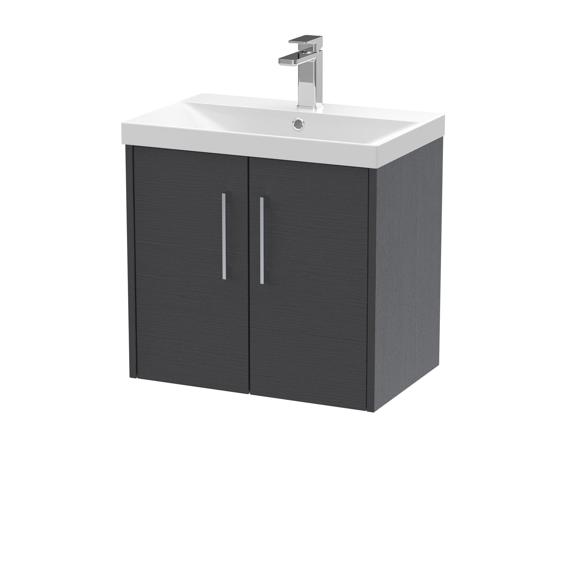 Hudson Reed Juno 600mm Wall Hung 2 Door Vanity Unit with 1 Tap Hole Basin