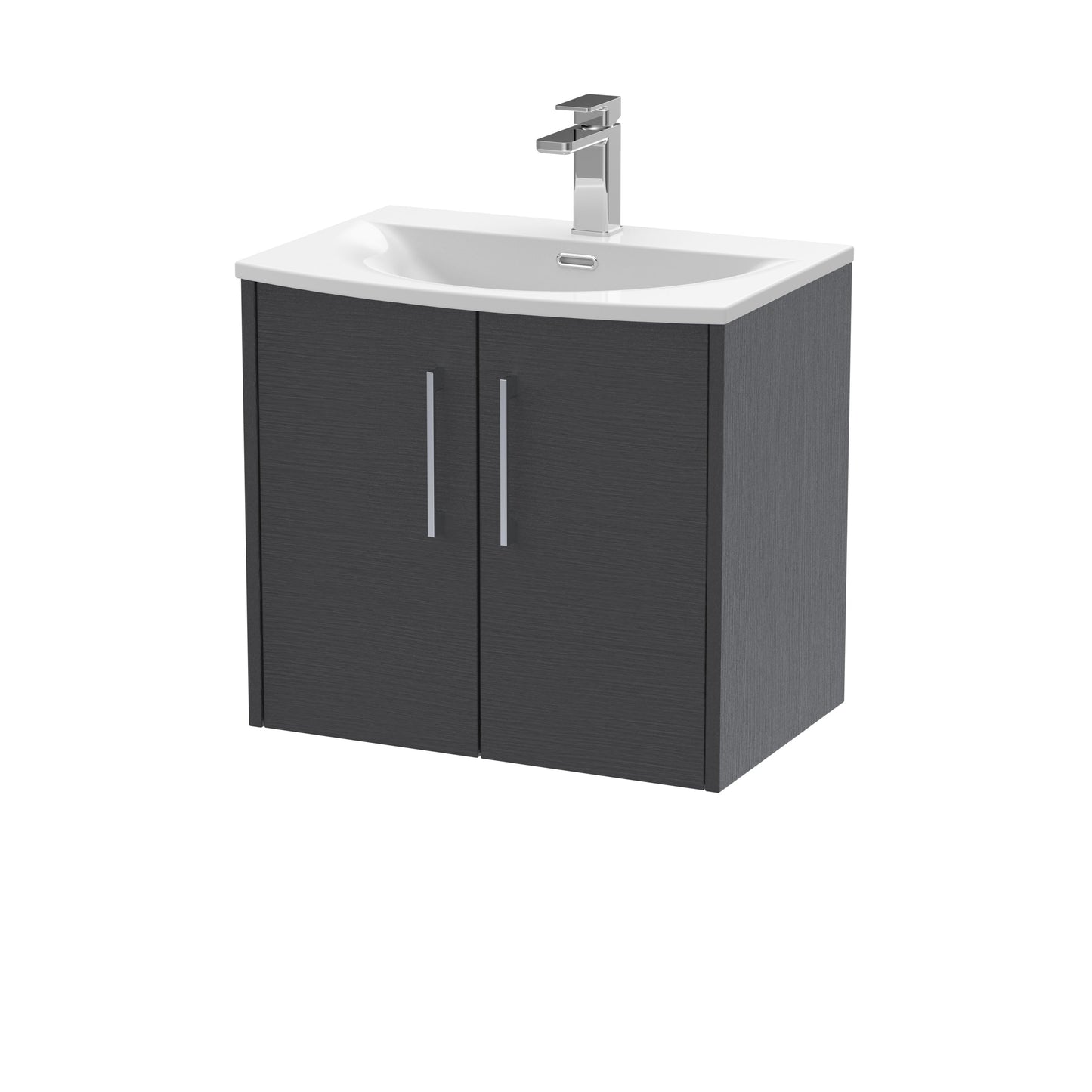 Hudson Reed Juno 600mm Wall Hung 2-Door Vanity Unit With 1 Tap Hole Basin