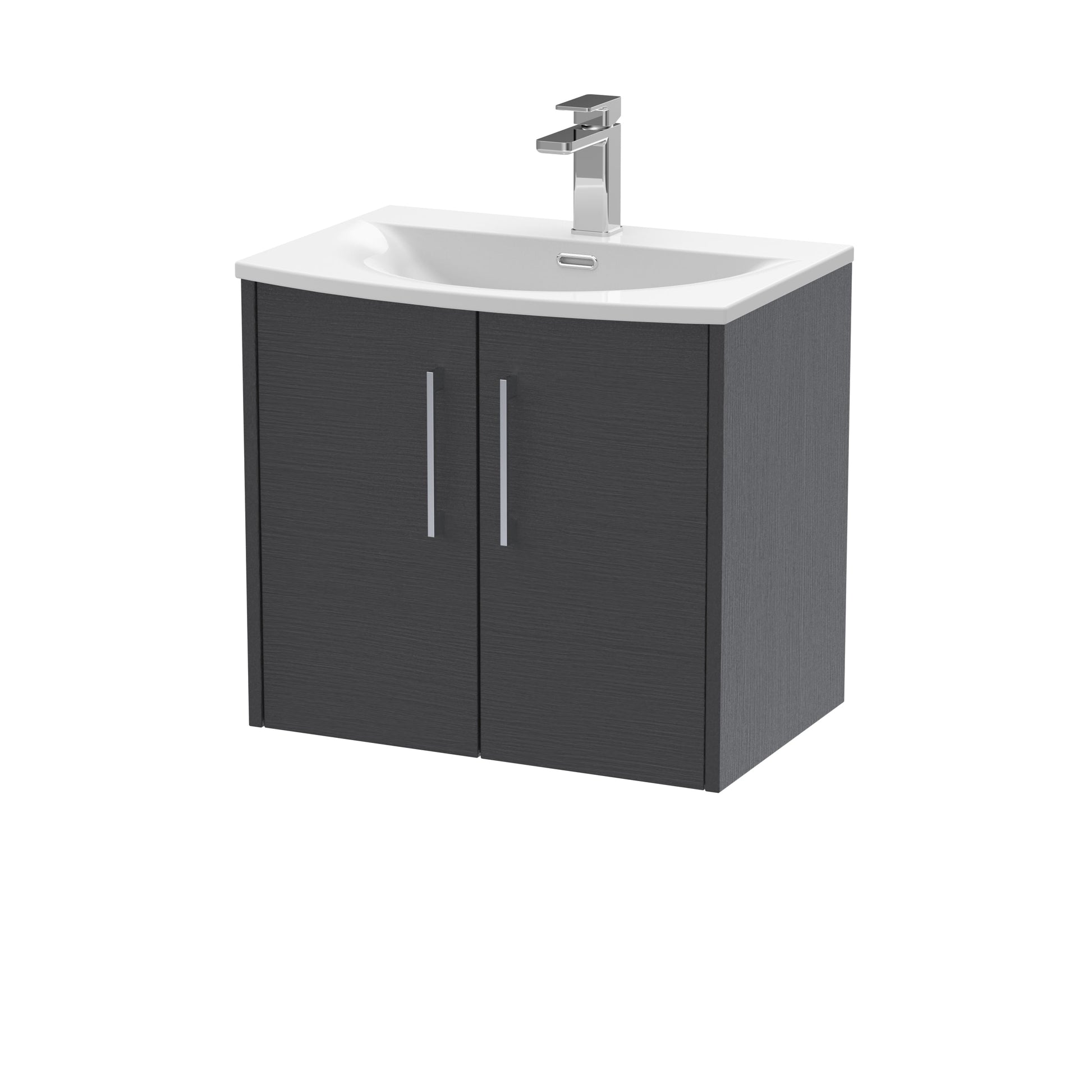 Hudson Reed Juno 600mm Wall Hung 2-Door Vanity Unit With 1 Tap Hole Basin