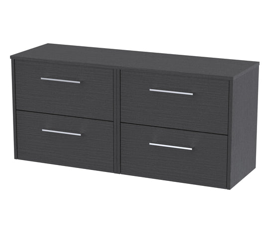 Hudson Reed Juno 1200mm Wall Hung 4-Drawer Vanity Unit Including Worktop