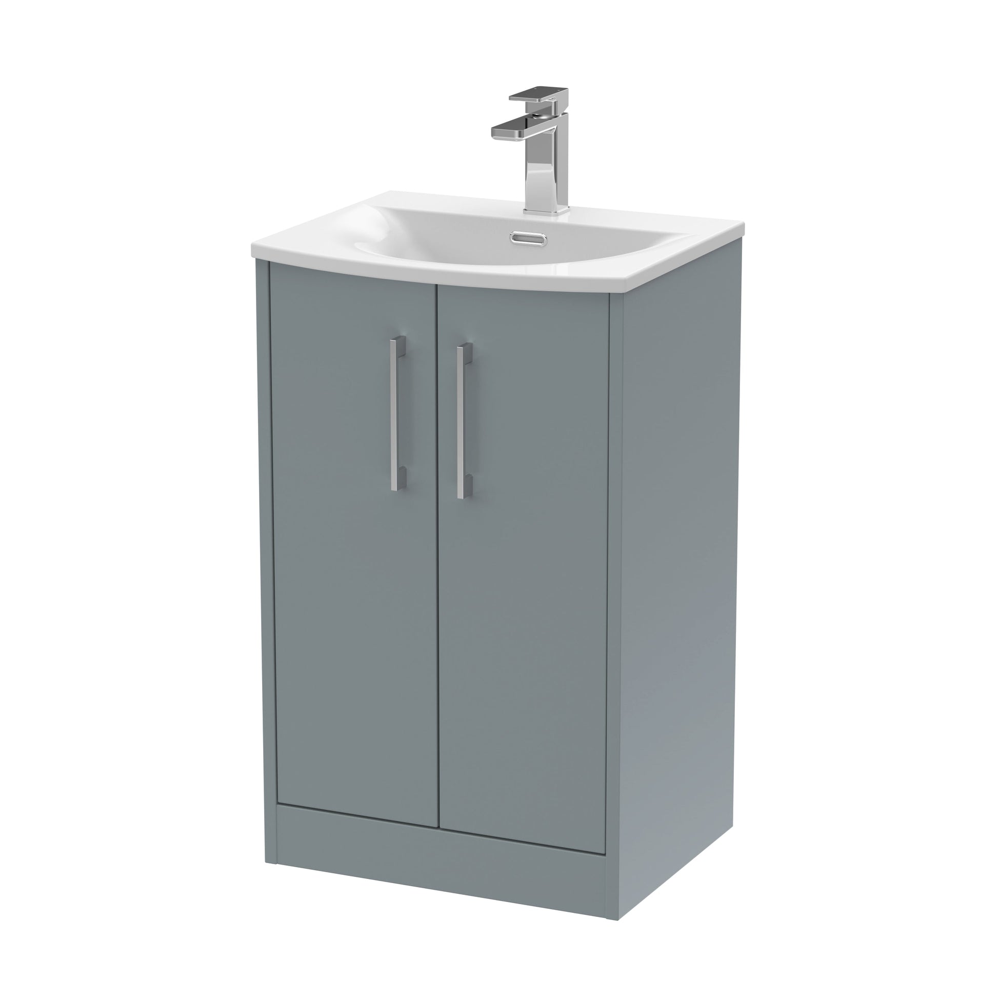 Hudson Reed Juno 500mm Floor Standing 2-Door Vanity Unit With 1 Tap Hole Basin