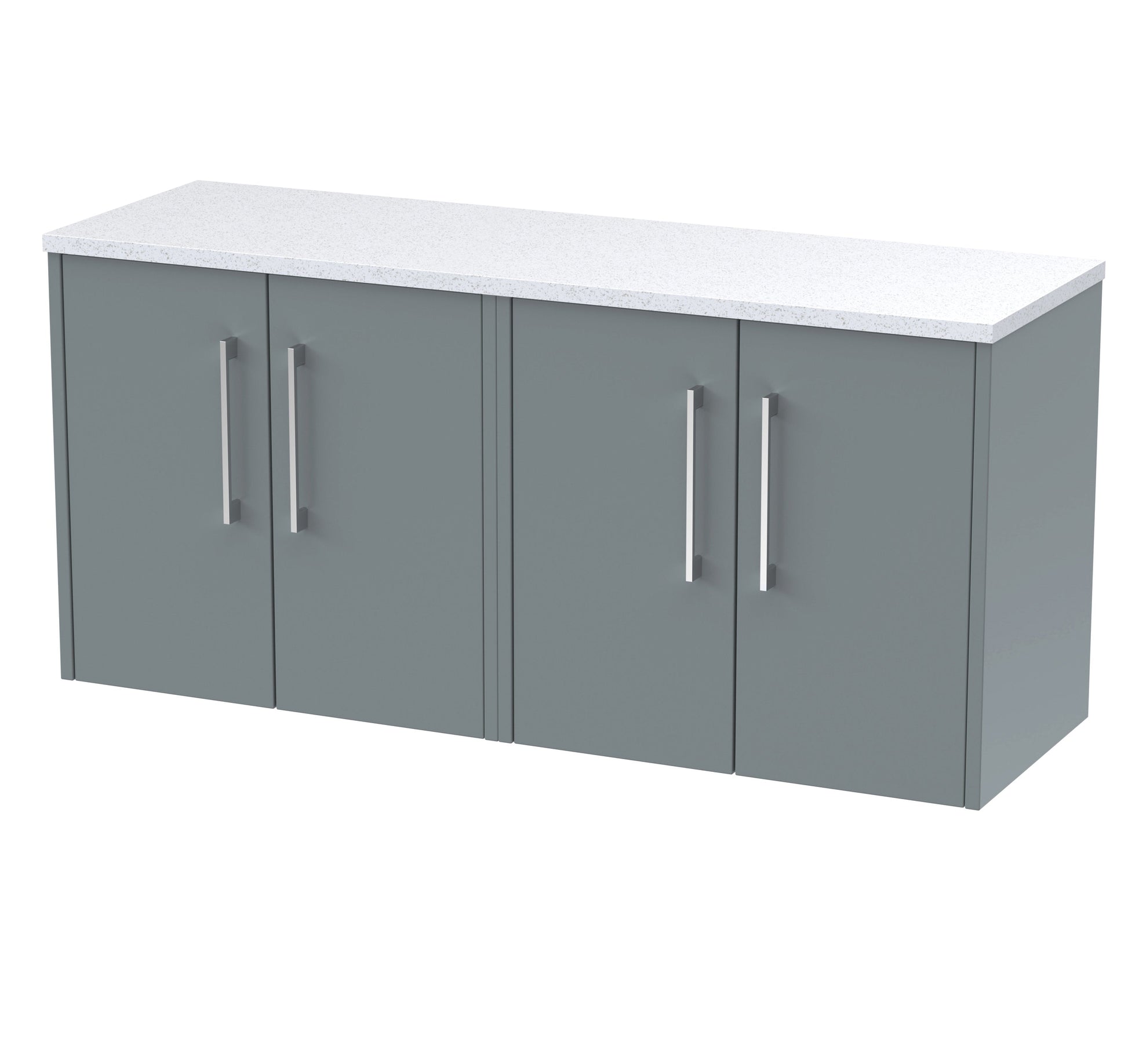 Hudson Reed Juno 1200mm Wall Hung 2-Door Vanity Unit With Laminate Worktop With Handle