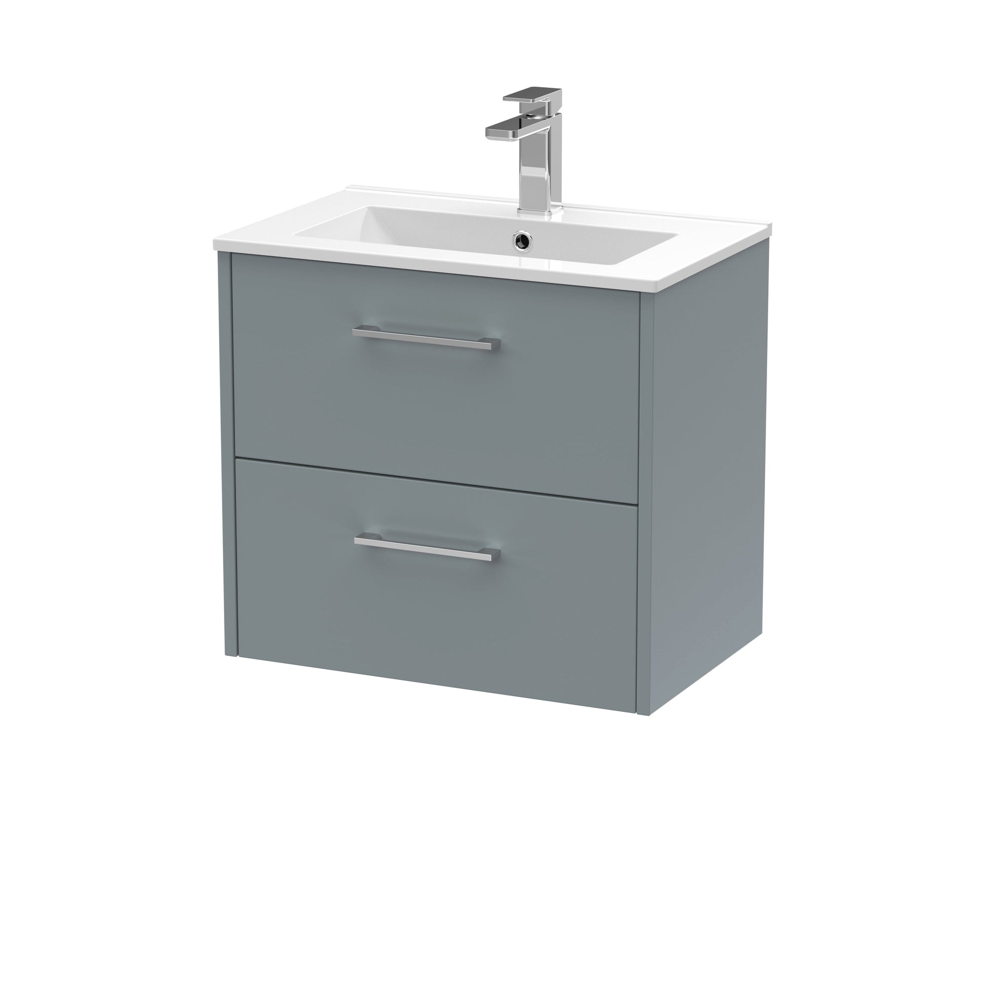 Hudson Reed Juno 600mm Wall Hung 2-Drawer Vanity & 1 Tap Hole Basin