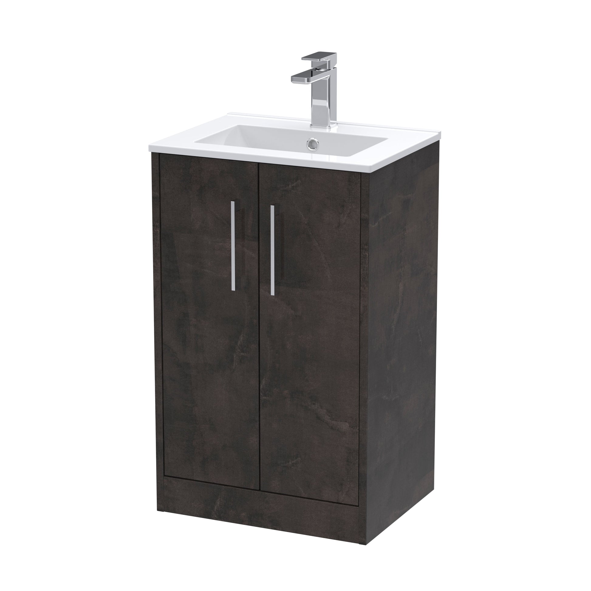 Hudson Reed Juno 500mm Floor Standing 2 Door Vanity Unit With Basin