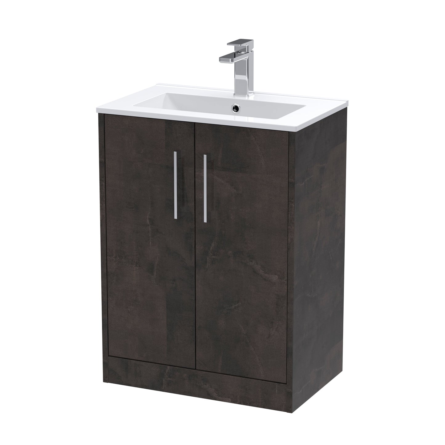 Hudson Reed Juno 600mm Floor Standing 2 Door Vanity Unit with Basin