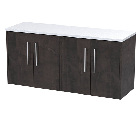 Hudson Reed Juno 1200mm Metallic Slate Wall Hung Vanity Unit With Laminate Worktop
