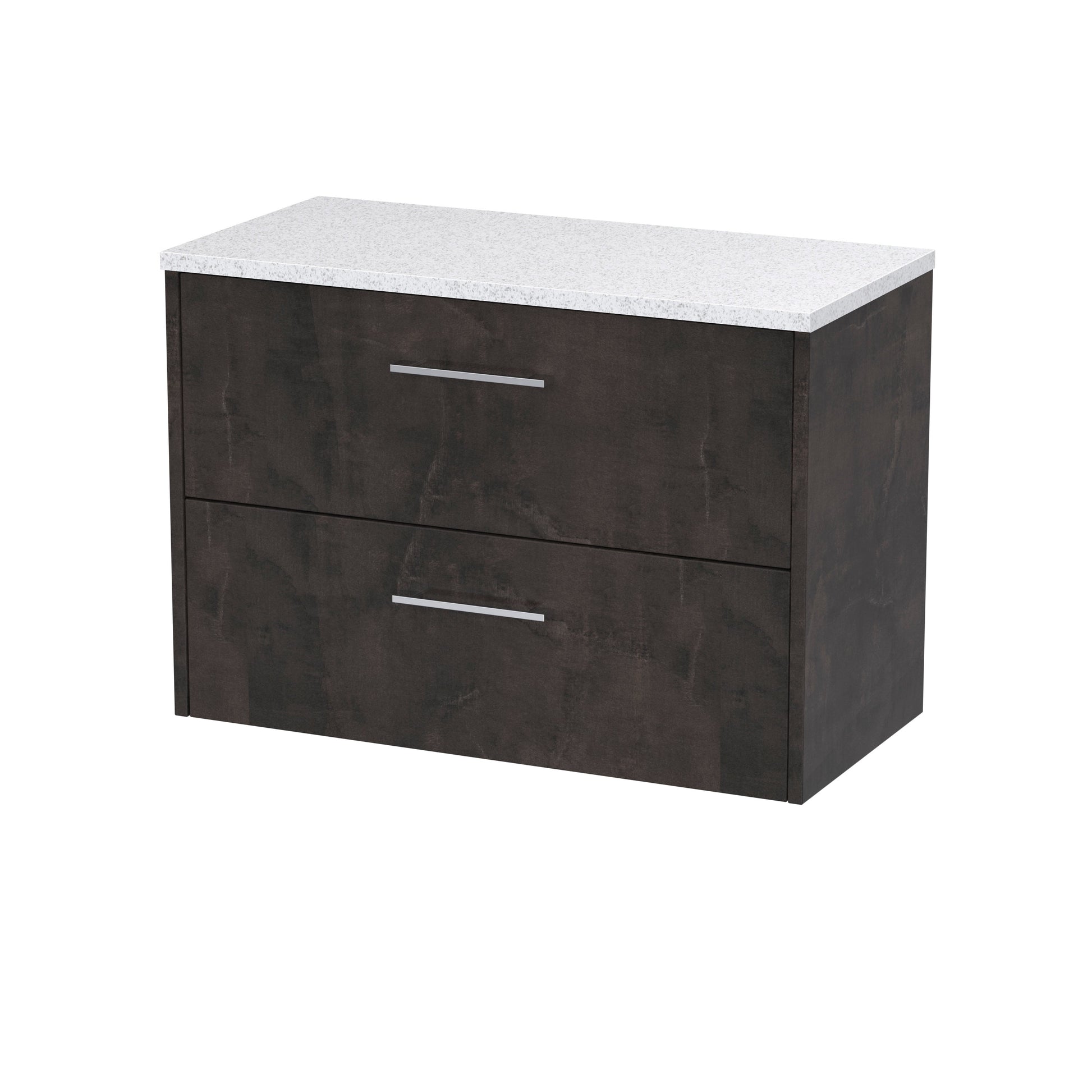 Hudson Reed Juno 800mm Metallic Slate Wall Hung Vanity Unit With Laminate Worktop