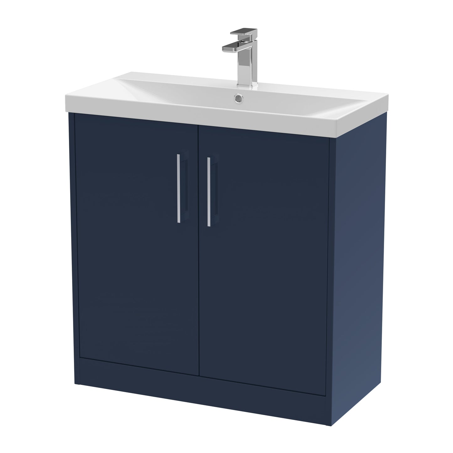 Hudson Reed Juno 800mm Floor Standing 2-Door Vanity & Basin With Soft Close Doors & 1 Tap Hole