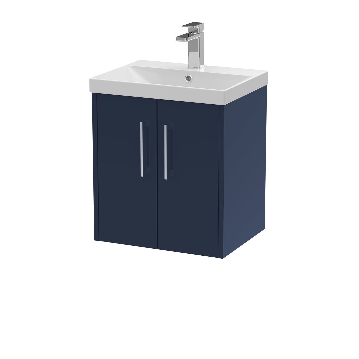 Hudson Reed Juno 510mm Wall Hung 2-Door Vanity & Basin With Soft Close Drawers