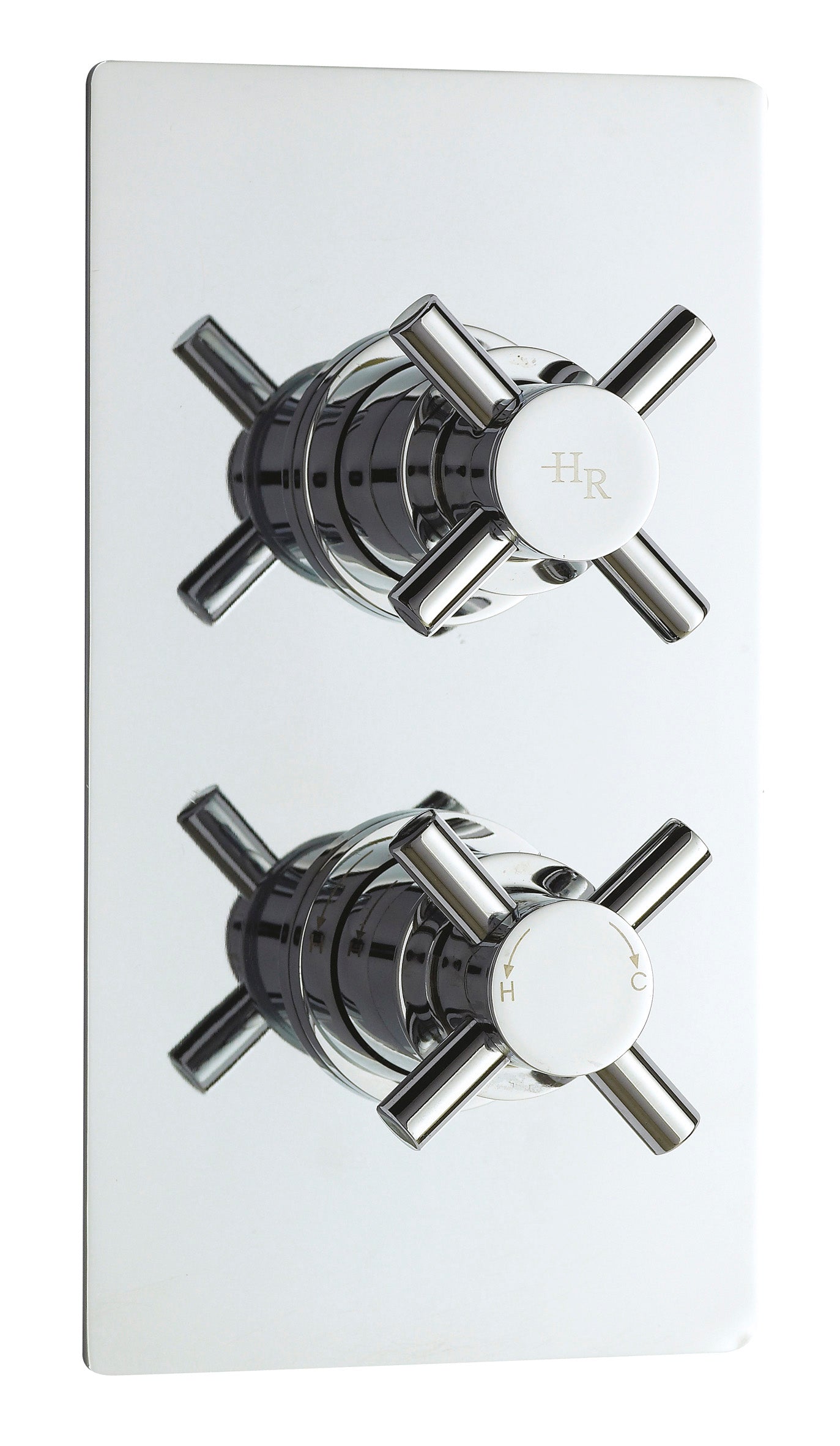 Tec Crosshead Twin Thermostatic Shower Valve With Diverter