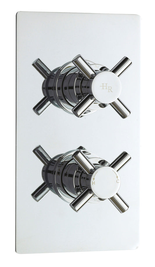 Tec Crosshead Twin Thermostatic Shower Valve