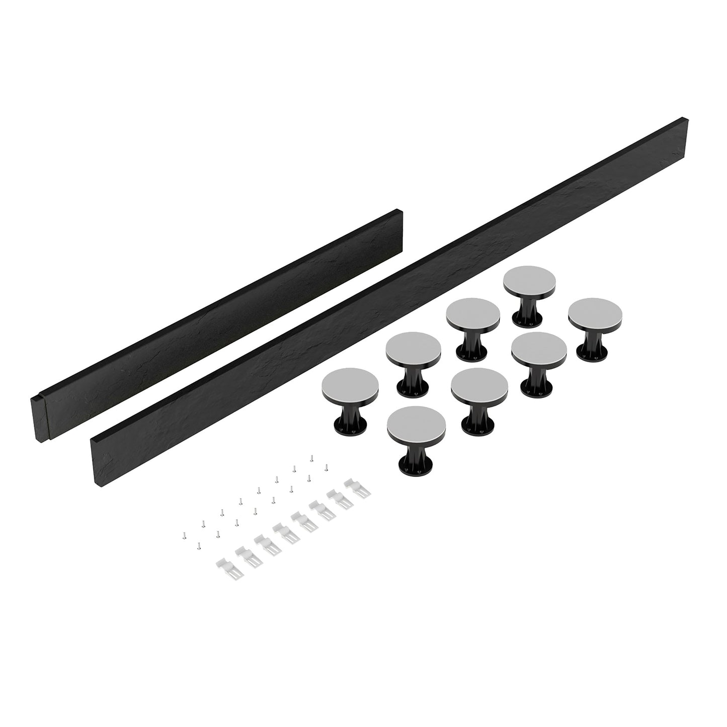 Hudson Reed 1100-1200mm Rectangular Shower Tray Leg Set With Plinth, Legs, Clips & Screws