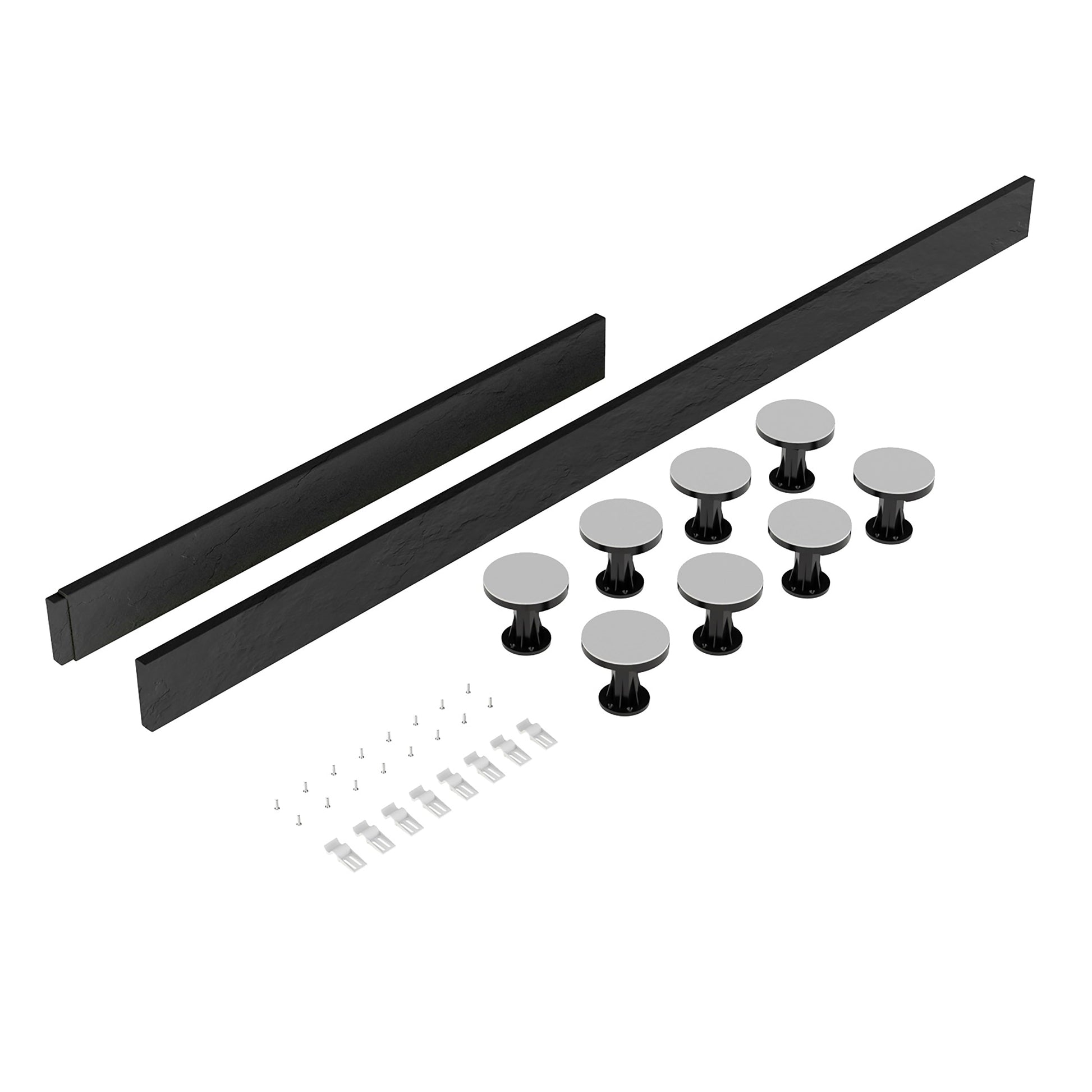 Hudson Reed 1100-1200mm Rectangular Shower Tray Leg Set With Plinth, Legs, Clips & Screws