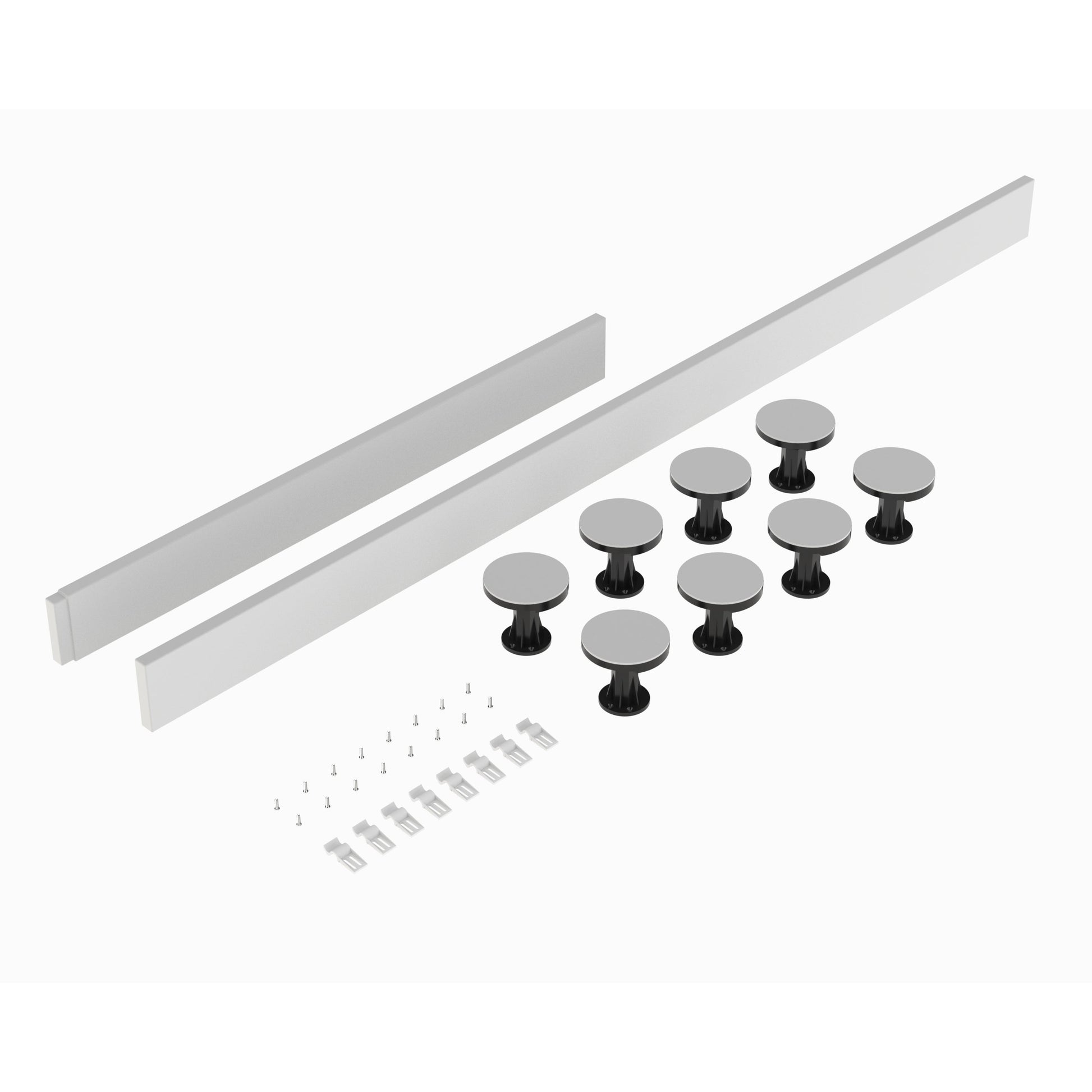 Hudson Reed 1100-1200mm Rectangular Tray Leg Set With Plinth, Legs, Clips & Screws
