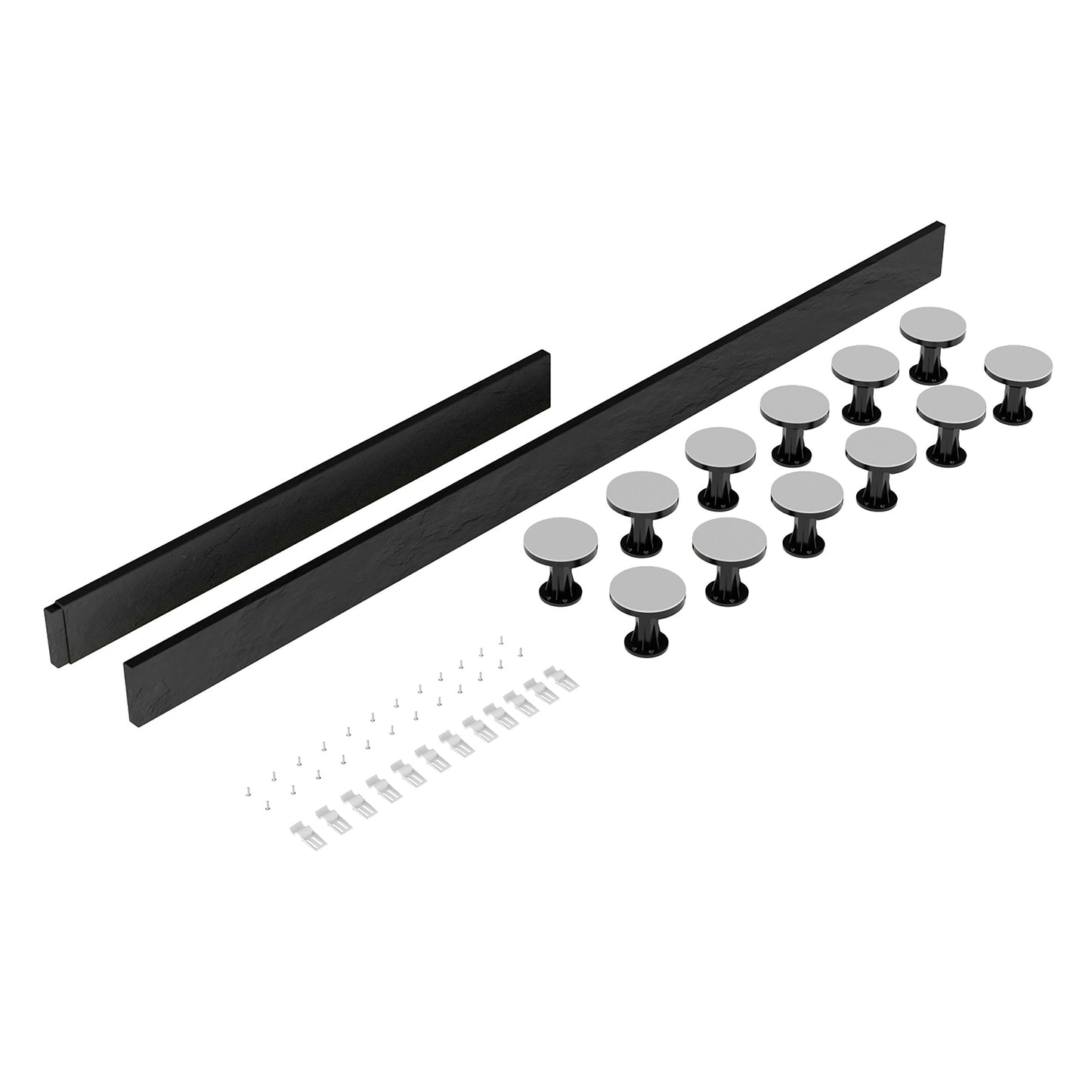 Hudson Reed 1300-1800mm Rectangular & Walk In Tray Leg Set With Grey Slate Plinth