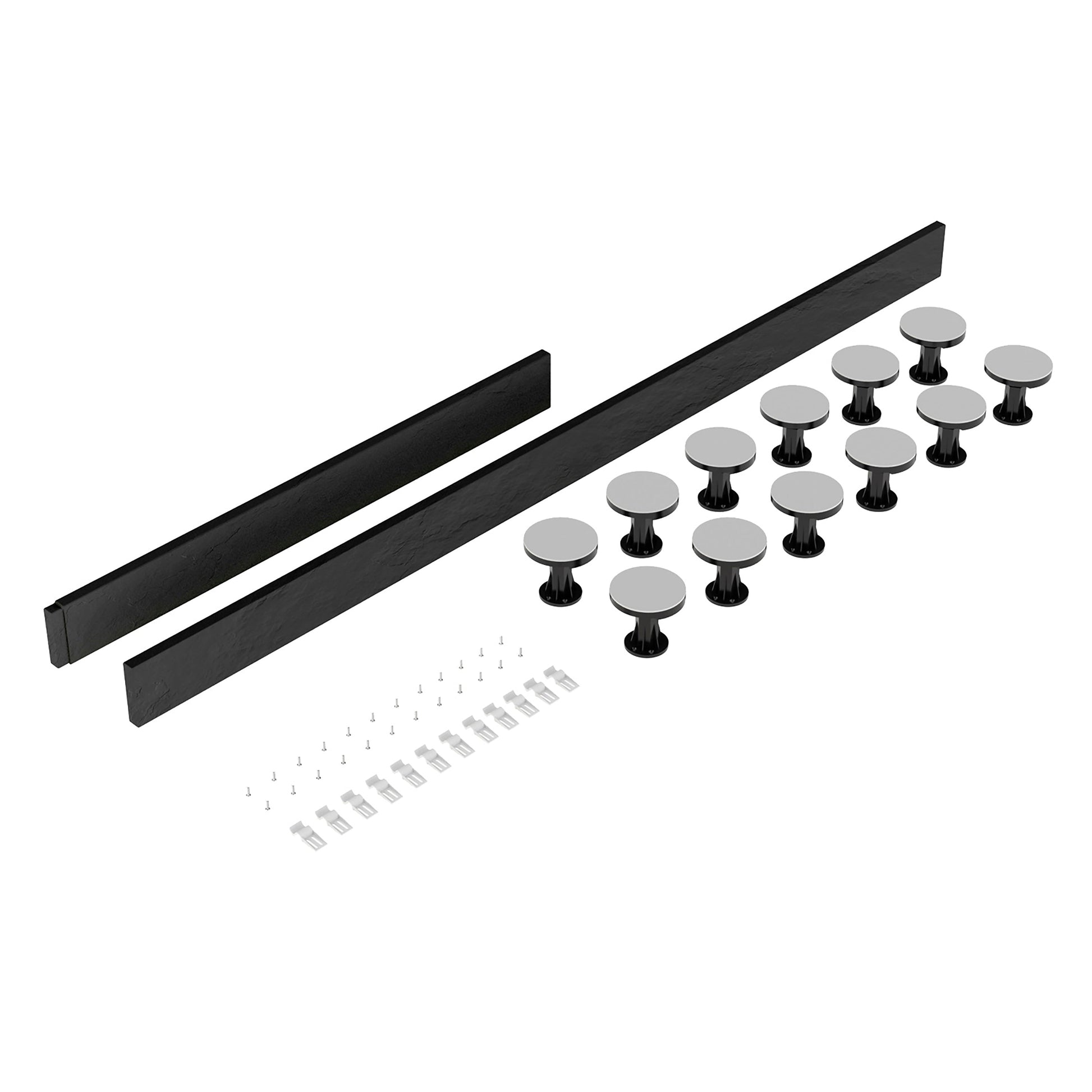 Hudson Reed 1300-1800mm Rectangular & Walk In Tray Leg Set With Grey Slate Plinth