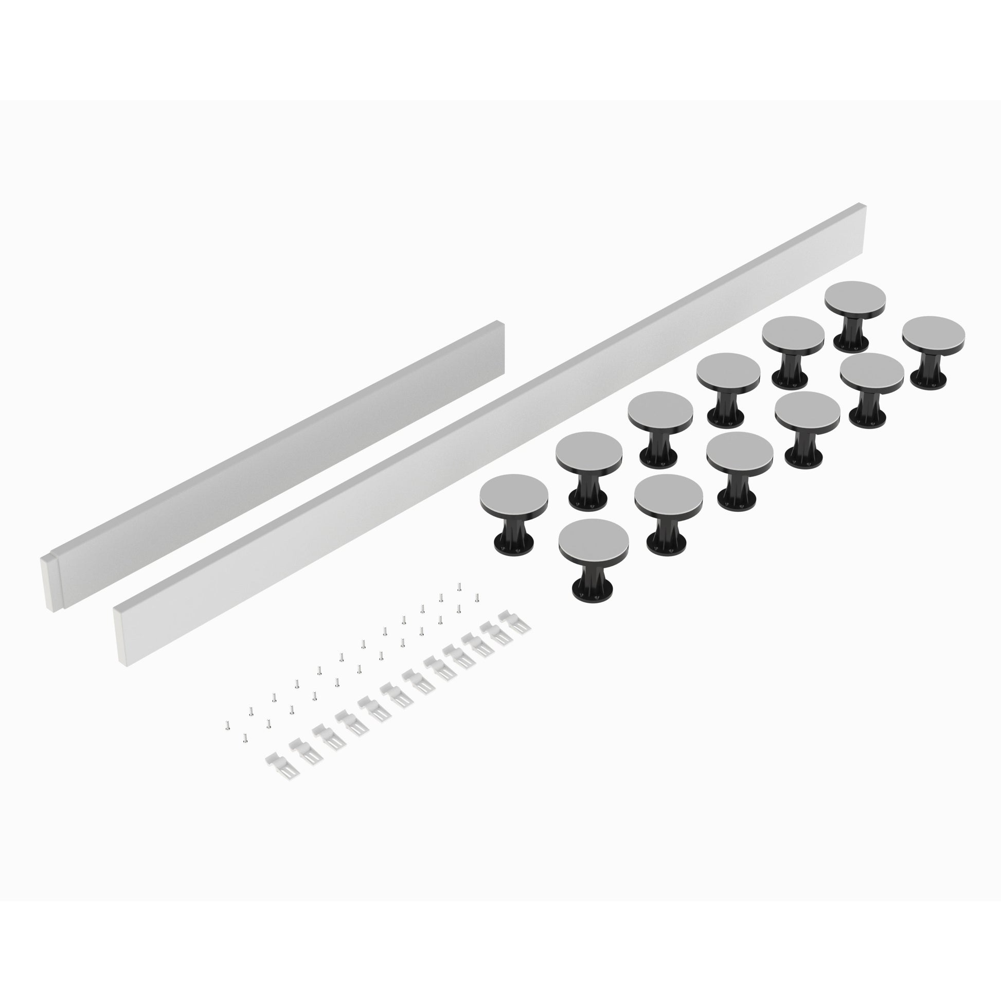 Hudson Reed 1300-1800mm Shower Tray Leg Set With Plinth, Legs, Clips & Screws