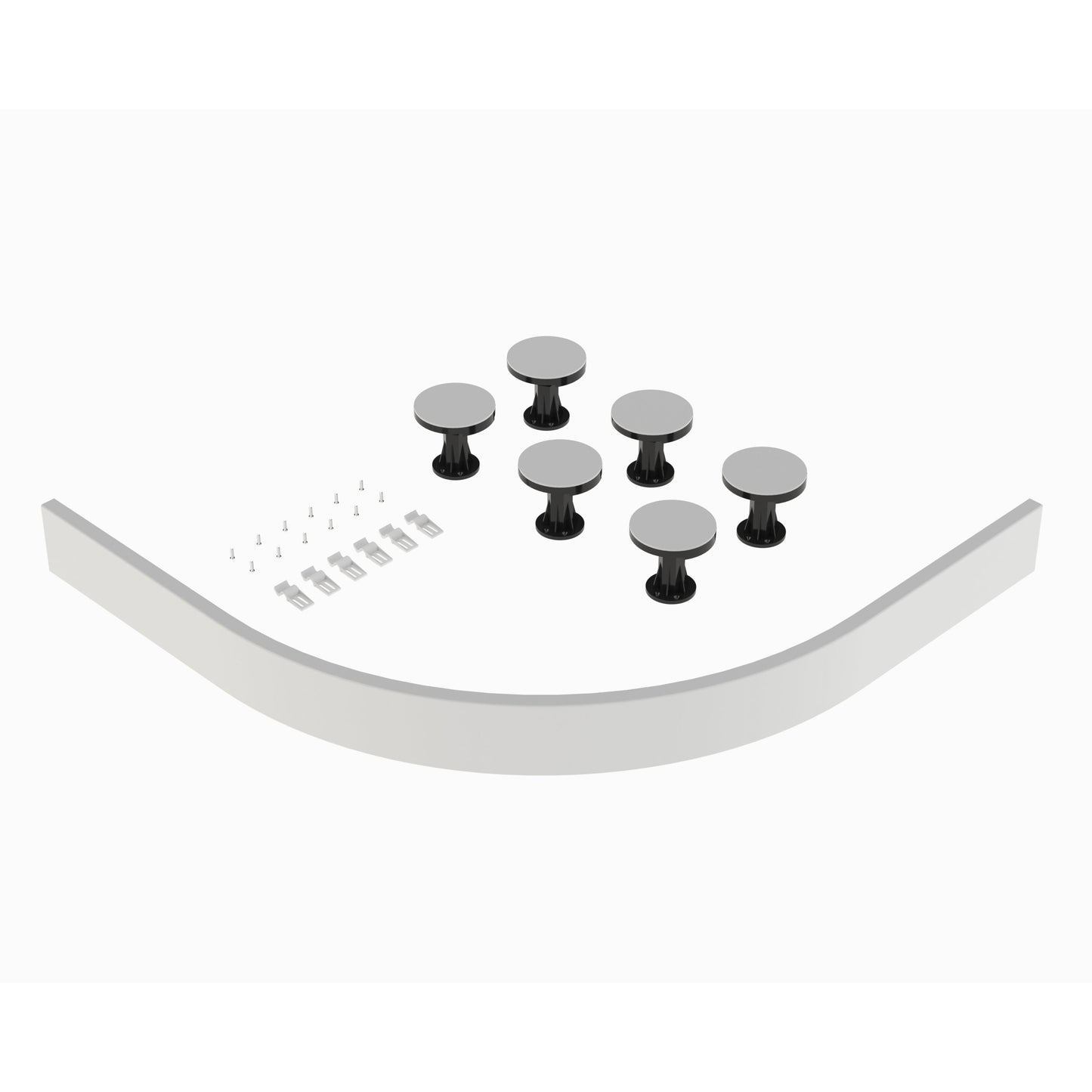 Hudson Reed 700-900mm Leg Set With Plinth, Clips & Screws