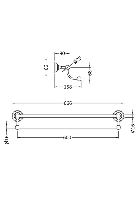 Double Towel Rail