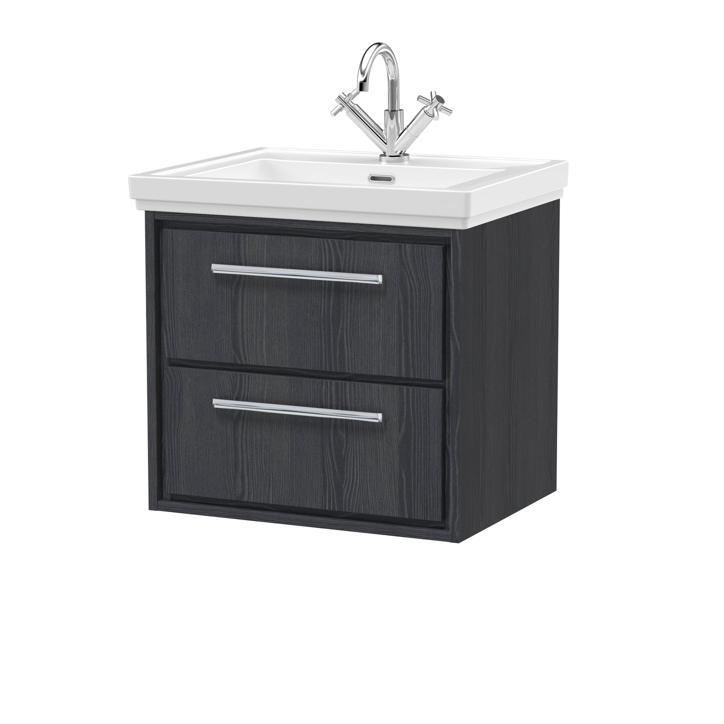 Lille 600mm Wall Hung 2-Drawer Vanity with Basin - 1 Tap Hole