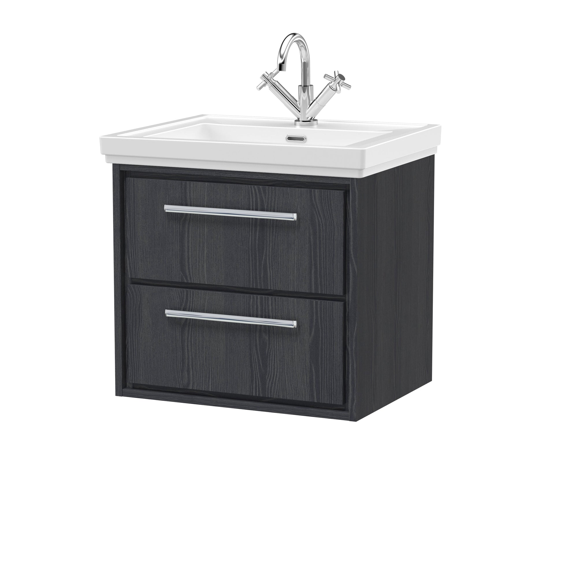 Lille 600mm Wall Hung 2-Drawer Vanity with Basin - 1 Tap Hole