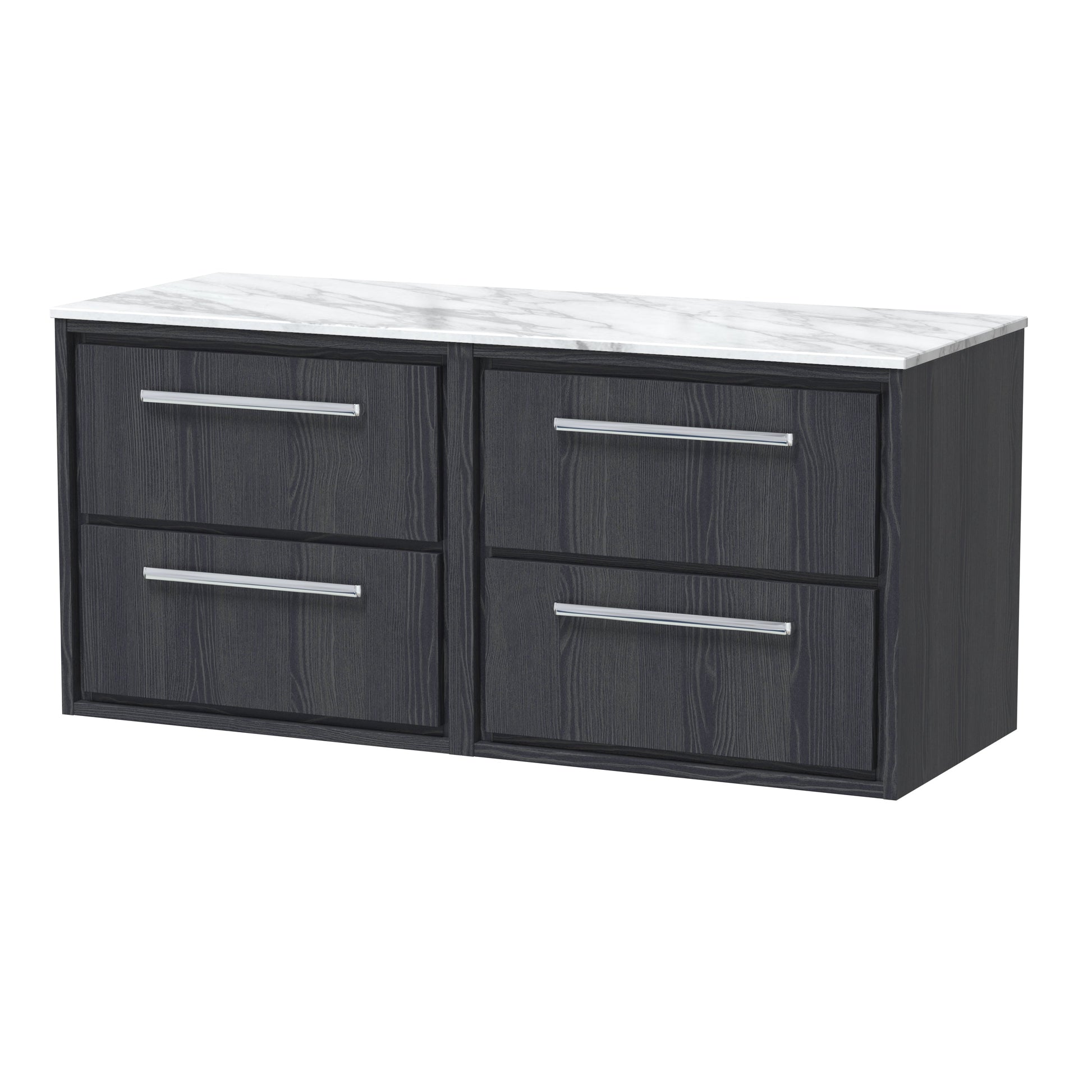 Hudson Reed Lille 610mm Wall Hung 4-Drawer Vanity Unit with Marble Worktop