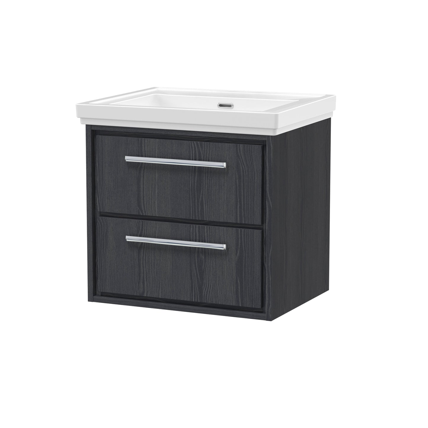 Lille 600mm Wall Hung 2-Drawer Vanity with Basin - 0 Tap Hole
