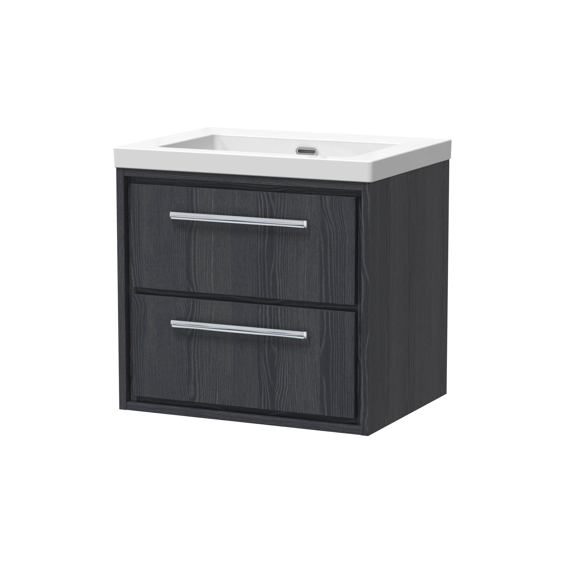 Lille 600mm Wall Hung 2-Drawer Vanity with Basin - 0 Tap Hole