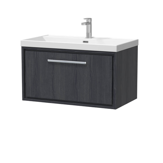 Lille 800mm Wall Hung Single Drawer Vanity with Basin - 1 Tap Hole