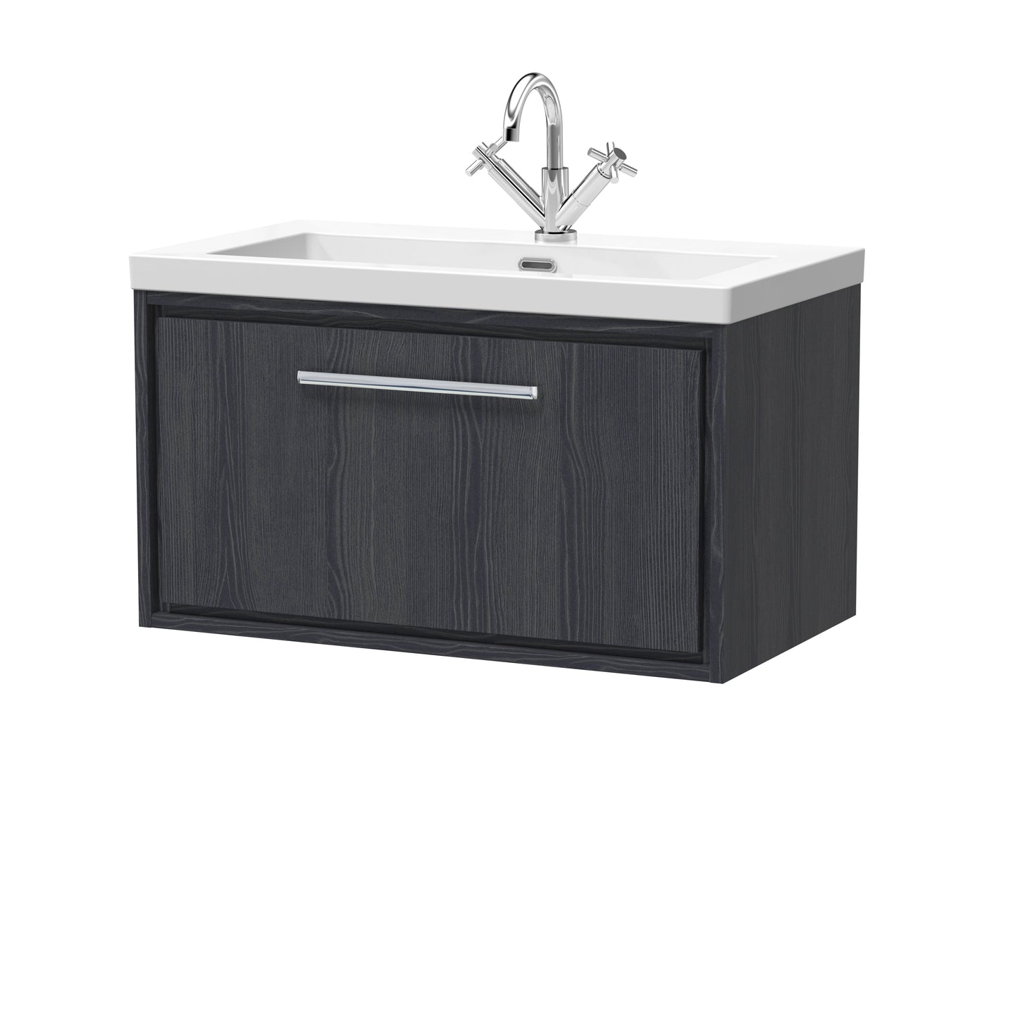 Lille 800mm Wall Hung Single Drawer Vanity with Basin - 1 Tap Hole