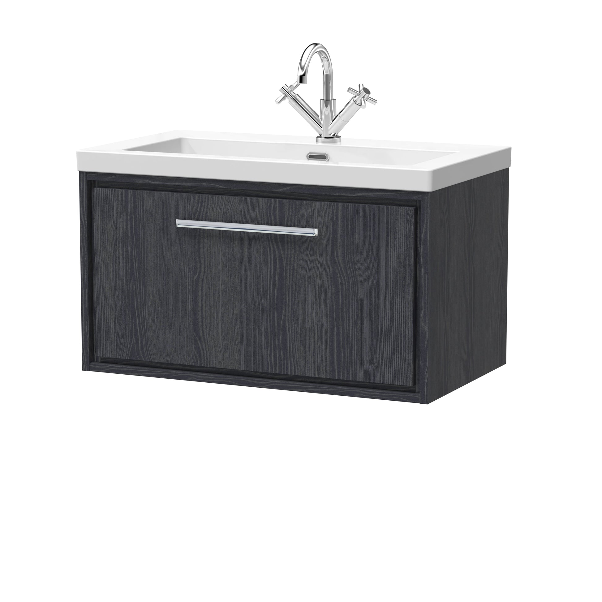 Lille 800mm Wall Hung Single Drawer Vanity with Basin - 1 Tap Hole