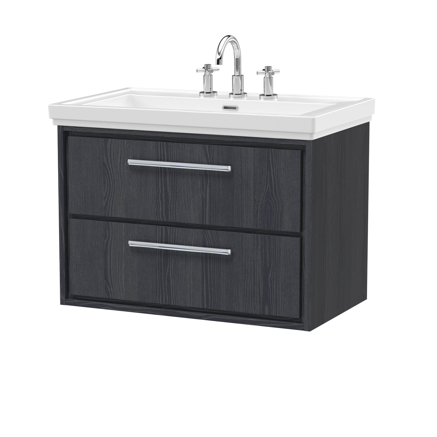 Lille 800mm Wall Hung 2-Drawer Vanity with Basin - 3 Tap Hole